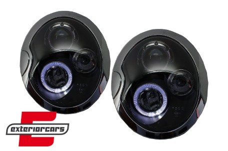 Prednja svjetla Angel Eyes (crna) / Mini Cooper R50 R52 R53 (2001-2008), LPMC02