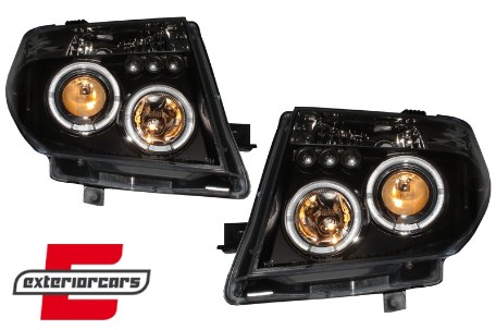 Prednja svjetla Angel Eyes (crna) / Nissan Navara D40 (2004-2009) Nissan Pathfinder R51 (2005-2008), LPNI06