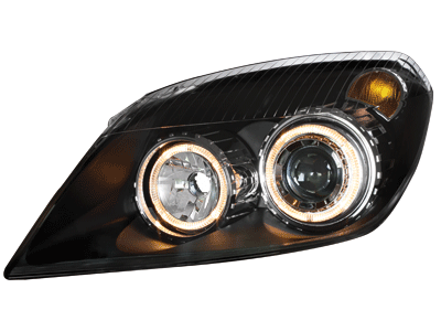 Prednja svjetla Angel Eyes (crna) / Opel Astra H (2004-2010), LPOP72