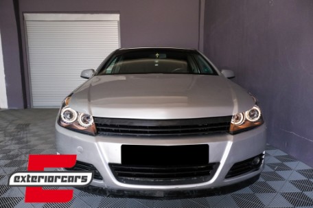 Prednja svjetla Angel Eyes (crna) / Opel Astra H (2004-2010), LPOP72