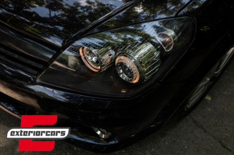 Prednja svjetla Angel Eyes (crna) / Opel Astra H (2004-2010), LPOP72