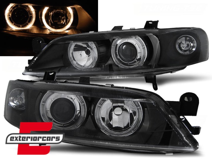 Prednja svjetla Angel Eyes (crna) / Opel Vectra B (1999-2002), LPOP84