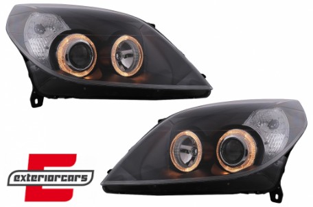 Prednja svjetla Angel Eyes (crna) / Opel Vectra C Signum (09.2005-2008), LPOP66