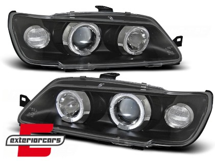 Prednja svjetla Angel Eyes (crna) / Peugeot 306 (1993-2001), LPPE11