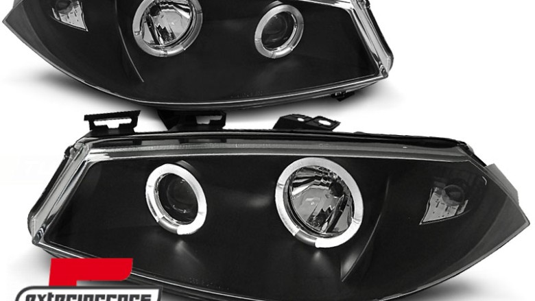 Prednja svjetla Angel Eyes (crna) / RENAULT MEGANE 2 (2002-2005), LPRE12