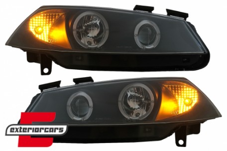 Prednja svjetla Angel Eyes (crna) / RENAULT MEGANE 2 (2002-2005), LPRE12