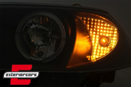 Prednja svjetla Angel Eyes (crna) / RENAULT MEGANE 2 (2002-2005), LPRE12