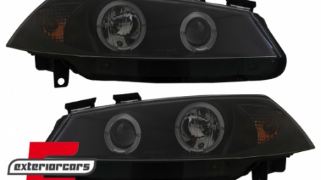 Prednja svjetla Angel Eyes (crna) / RENAULT MEGANE 2 (2002-2005), LPRE12