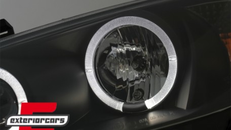 Prednja svjetla Angel Eyes (crna) / RENAULT MEGANE 2 (2002-2005), LPRE12