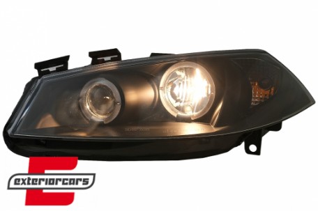 Prednja svjetla Angel Eyes (crna) / RENAULT MEGANE 2 (2002-2005), LPRE12