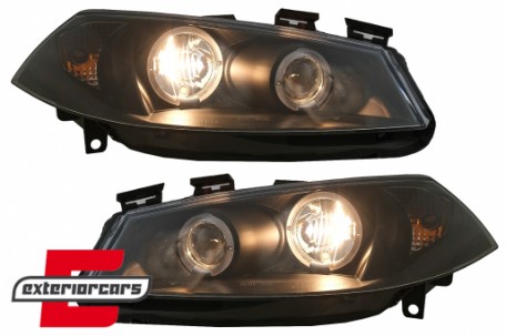 Prednja svjetla Angel Eyes (crna) / RENAULT MEGANE 2 (2002-2005), LPRE12