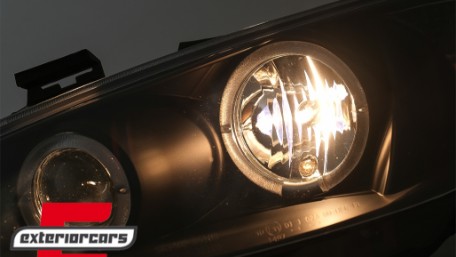 Prednja svjetla Angel Eyes (crna) / RENAULT MEGANE 2 (2002-2005), LPRE12