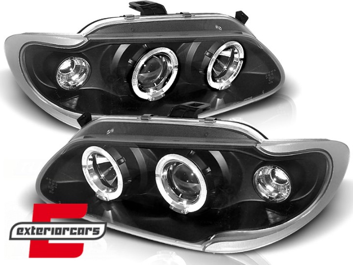 Prednja svjetla Angel Eyes (crna) / RENAULT MEGANE/SCENIC (96-99), LPRE06