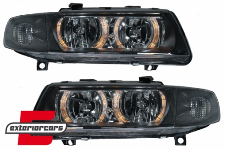 Prednja svjetla Angel Eyes (crna) / Seat Leon Toledo (1999-2004), LPSE06