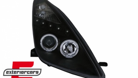 Prednja svjetla Angel Eyes (crna) / Toyota Celica T230 (1999-2005), LPTO14