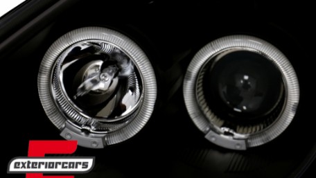 Prednja svjetla Angel Eyes (crna) / Toyota Celica T230 (1999-2005), LPTO14