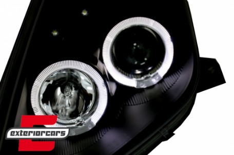 Prednja svjetla Angel Eyes (crna) / Toyota Celica T230 (1999-2005), LPTO14