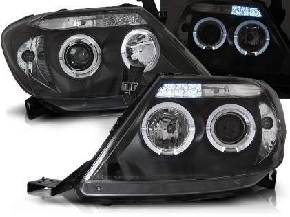 Prednja svjetla Angel Eyes (crna) / Toyota Hilux (2005-2011), LPTO08