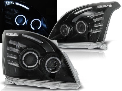 Prednja svjetla Angel Eyes (crna) / Toyota Land Cruiser FJ120 (2003-2008), LPTO06