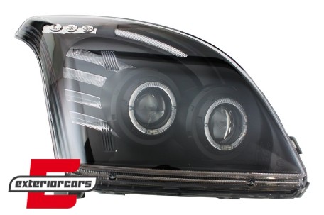 Prednja svjetla Angel Eyes (crna) / Toyota Land Cruiser FJ120 (2003-2008), LPTO06