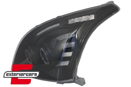 Prednja svjetla Angel Eyes (crna) / Toyota Land Cruiser FJ120 (2003-2008), LPTO06