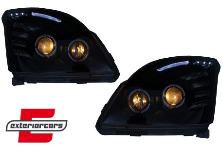 Prednja svjetla Angel Eyes (crna) / Toyota Land Cruiser FJ120 (2003-2008), LPTO06