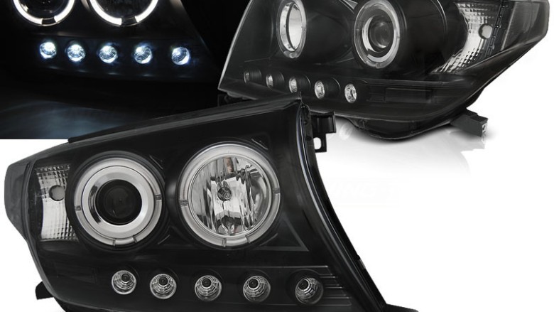 Prednja svjetla Angel Eyes (crna) / Toyota Land Cruiser FJ200 (2007-2012), LPTO33