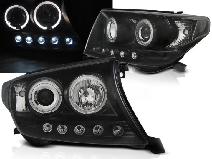 Prednja svjetla Angel Eyes (crna) / Toyota Land Cruiser FJ200 (2007-2012), LPTO33