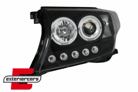 Prednja svjetla Angel Eyes (crna) / Toyota Land Cruiser FJ200 (2007-2012), LPTO33