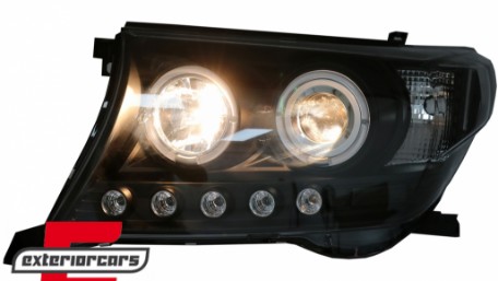 Prednja svjetla Angel Eyes (crna) / Toyota Land Cruiser FJ200 (2007-2012), LPTO33
