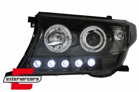 Prednja svjetla Angel Eyes (crna) / Toyota Land Cruiser FJ200 (2007-2012), LPTO33