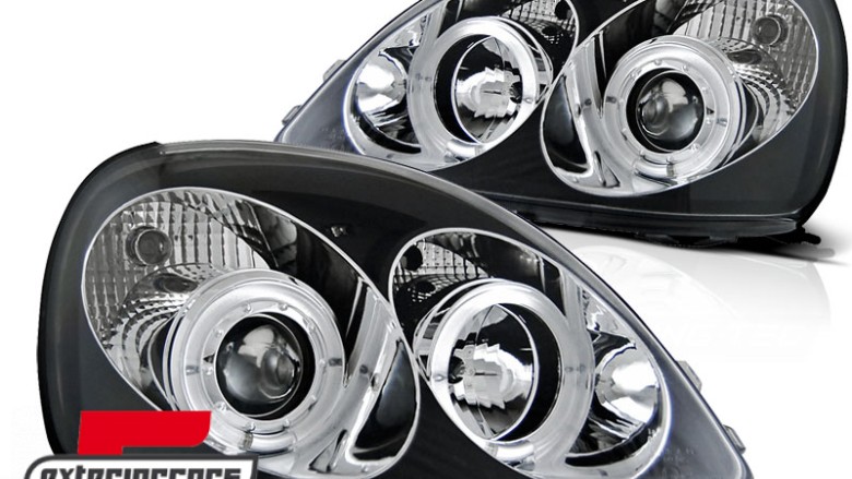 Prednja svjetla Angel Eyes (crna) / Toyota Yaris (1999-2003), LPTO02