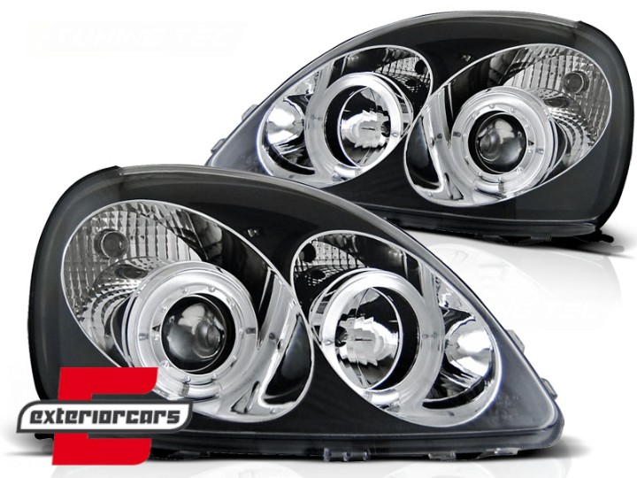 Prednja svjetla Angel Eyes (crna) / Toyota Yaris (1999-2003), LPTO02