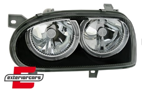 Prednja svjetla Angel Eyes (crna) / Volkswagen Golf 3 (09.1991-08.1997), LPVW29