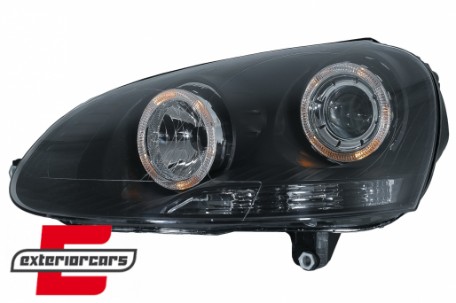 Prednja svjetla Angel Eyes (crna) / Volkswagen Golf 5 (2003-2008), LPVWH7