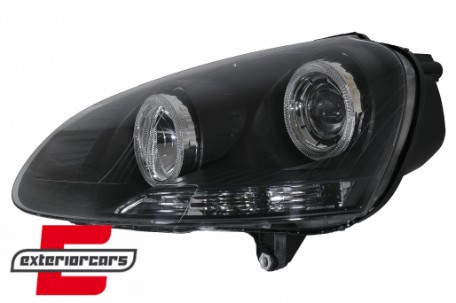 Prednja svjetla Angel Eyes (crna) / Volkswagen Golf 5 (2003-2008), LPVWH7