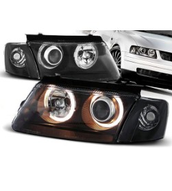 Prednja svjetla Angel Eyes (crna) / Volkswagen Passat B5 3B (11.1996-08.2000), LPVW26