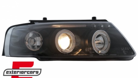 Prednja svjetla Angel Eyes (crna) / Volkswagen Passat B5 3B (11.1996-08.2000), LPVW78