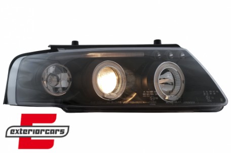 Prednja svjetla Angel Eyes (crna) / Volkswagen Passat B5 3B (11.1996-08.2000), LPVW78