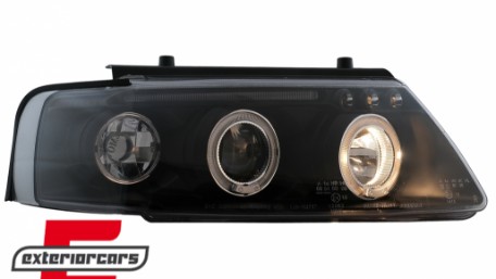 Prednja svjetla Angel Eyes (crna) / Volkswagen Passat B5 3B (11.1996-08.2000), LPVW78