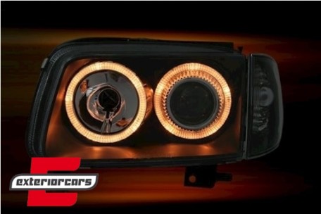 Prednja svjetla Angel Eyes (crna) / Volkswagen Polo (10.1999-10.2001), LPVW63