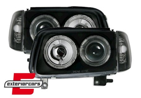 Prednja svjetla Angel Eyes (crna) / Volkswagen Polo (10.1999-10.2001), LPVW63