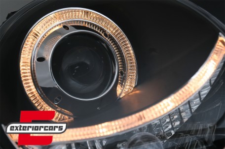 Prednja svjetla Angel Eyes (crna) / Volkswagen Polo 9N (11.2001-04.2005), LPVW59