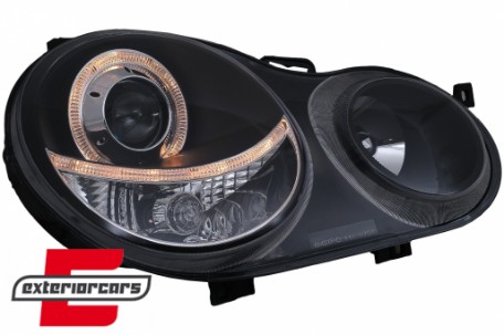 Prednja svjetla Angel Eyes (crna) / Volkswagen Polo 9N (11.2001-04.2005), LPVW59