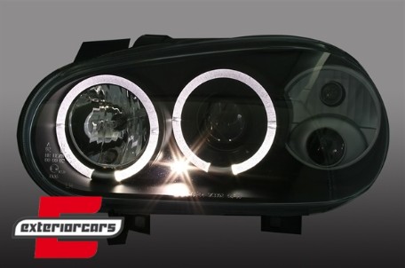 Prednja svjetla Angel Eyes (crna) / VW Golf 4 (1997-2005), LPVW07