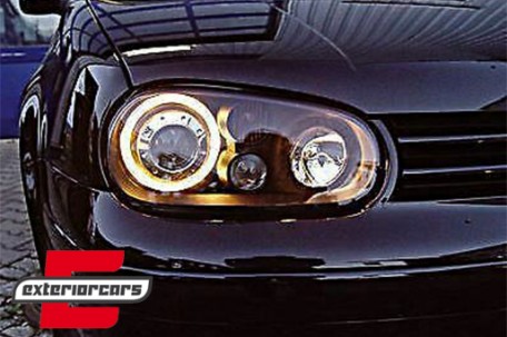 Prednja svjetla Angel Eyes (crna) / VW Golf 4 (1997-2005), LPVW70