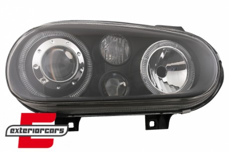 Prednja svjetla Angel Eyes (crna) / VW Golf 4 (1997-2005), LPVW70
