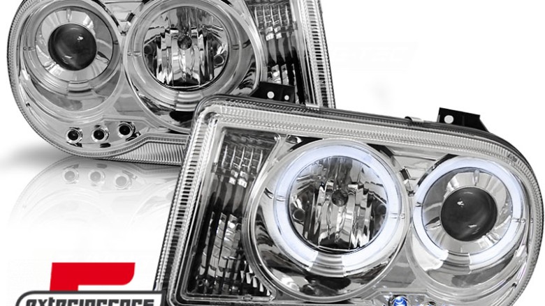 Prednja svjetla Angel Eyes dizajn (chrome) / Chrysler 300C (2004-2010), LPCH09