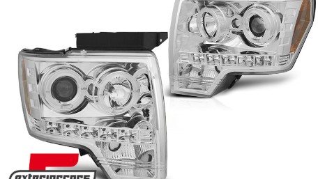 Prednja svjetla Angel Eyes dizajn (chrome) / FORD F150 MK12 (2008-2014), LPFO85