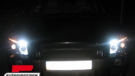 Prednja svjetla Angel Eyes dizajn (chrome) / Hyundai Tucson (2004-2010), LPHU01